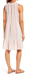 Caroline Multi-stripe Ruffle Dress