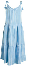 Load image into Gallery viewer, Betsy Blue and White Stripe Tassel Tie Dress
