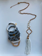 Load image into Gallery viewer, Beaded Tassel Necklace - White
