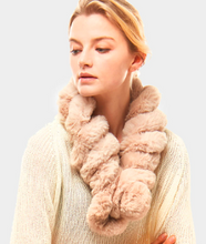 Load image into Gallery viewer, Faux Fur Braided Twist Scarf
